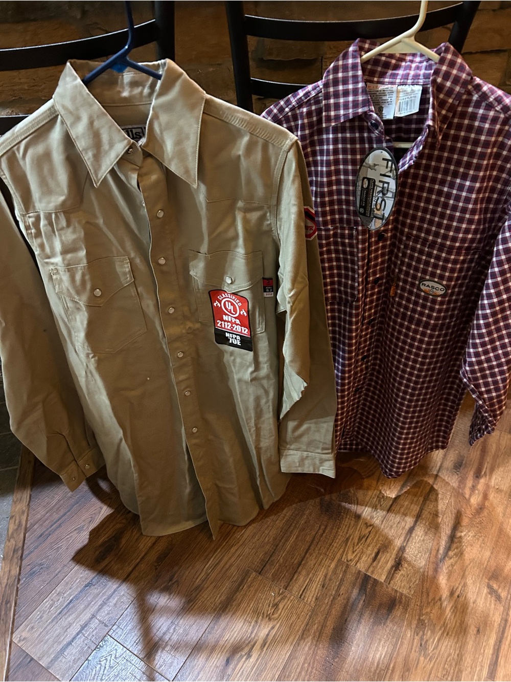Lot of 2 New flame resistant button shirts